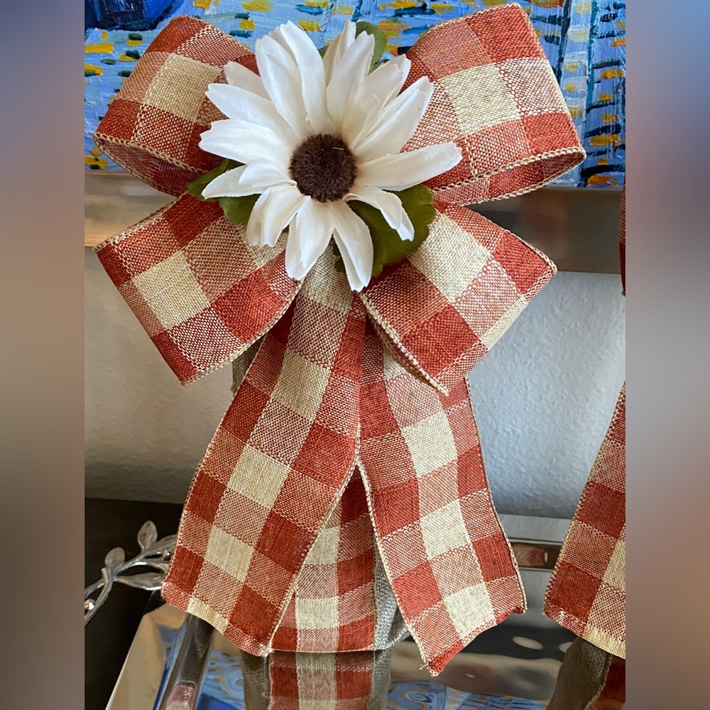 New! Reusable Autumn Wine Bag and Bow